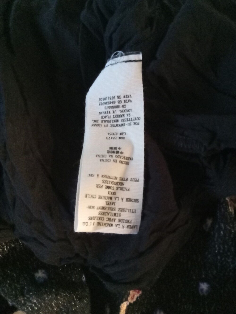 Free People Black Floral Mini Dress SP - Picture 6 of 10
